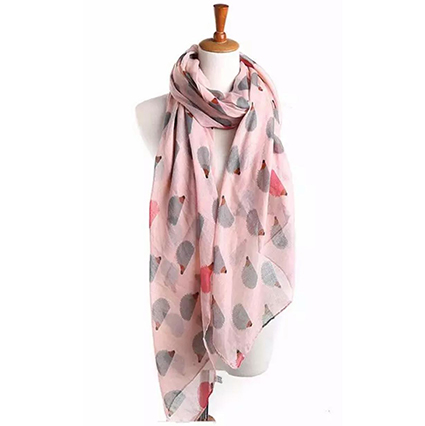 thee Verzorgen gereedschap Shawl roze met grijze en roze egels - Egelbescherming Nederland