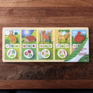 Houten puzzel learn en play bosdieren