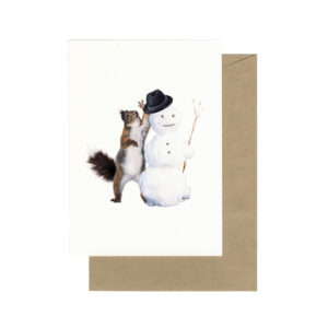 Set van 5 eekhoorn kerstkaarten