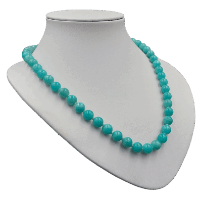 Collier van zachtgroene agaat