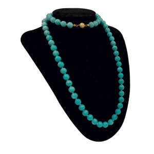 Collier van  zachtgroene agaat
