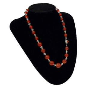 Collier met organje agaat