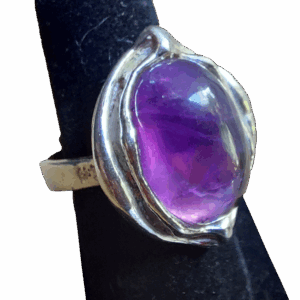 Zilveren ring met amethist