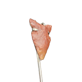 Zilveren pin met brokje ongeslepen jaspis