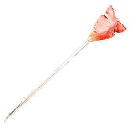 Zilveren pin met brokje ongeslepen jaspis