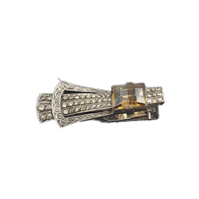 Art Deco clip met heldere steen