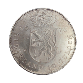 Zilveren tientje Juliana 1973