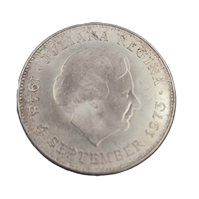 Zilveren tientje Juliana 1973
