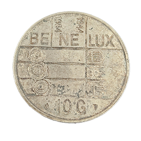 Zilveren tientje Beatrix 1994