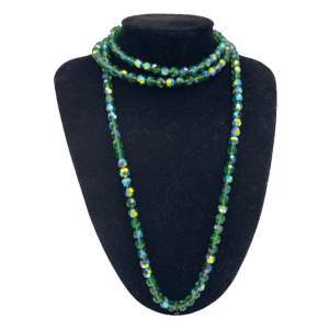Collier met groene glasstenen