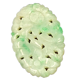 Fraai bewerkte platte jade stenen