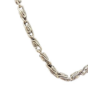 Zilveren collier met dichte schakels