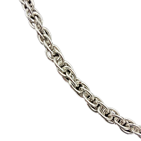 Zilveren collier met gedraaide schakels