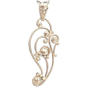 Zilveren collier met hanger