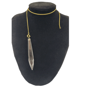 Bergkristal hanger met gouden oog