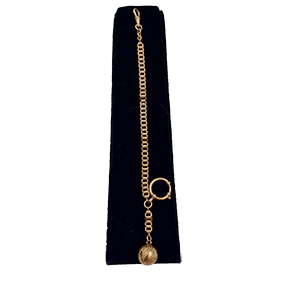 Gouden 14 kt armband met bal