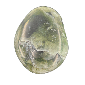 Malachiet steen, plat gepolijst