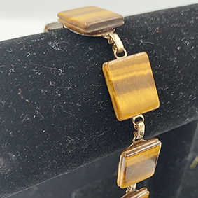 Armband uit de jaren 70 met tijgeroog