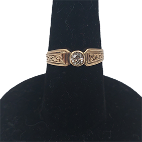 Gouden ring met diamant