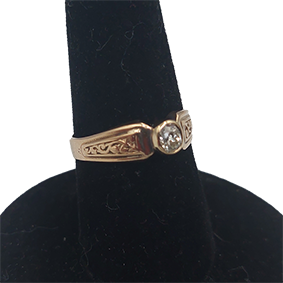 Gouden ring met diamant