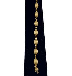 Gouden 14 kt armband met unieke balletjesschakels Marco Bicego stijl