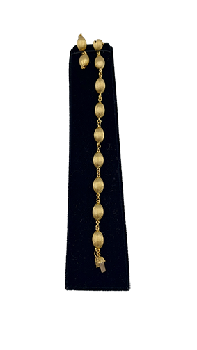 Gouden 14 kt armband met unieke balletjesschakels Marco Bicego stijl