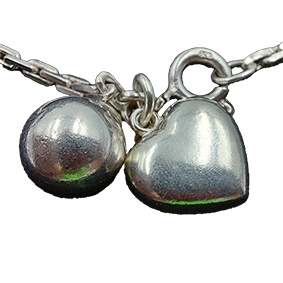 Zilveren armband met hartje en bolletje