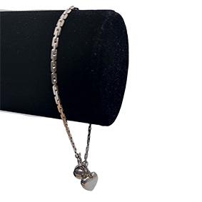 Zilveren armband met hartje en bolletje