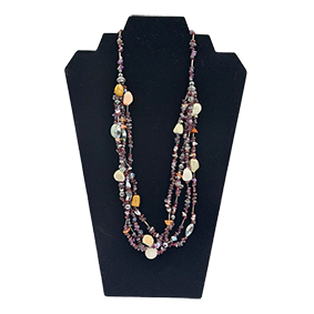 Veelkleurig collier met diverse edelstenen