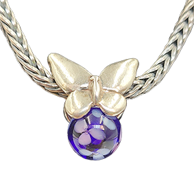 Trollbead vlinder zilver zeldzaam, vintage