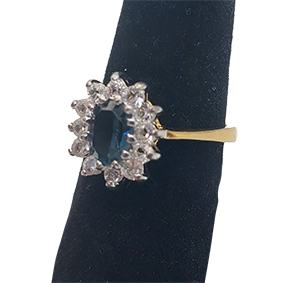 Gouden 14 kt ring met zirkonia’s