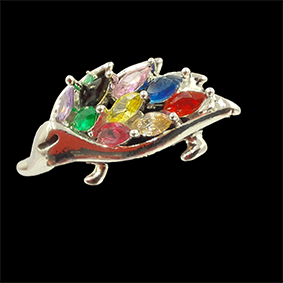 Kleurrijke egelbroche