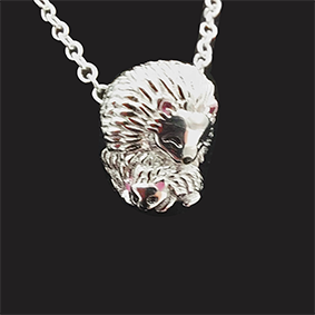 Egelbedel met jong voor Trollbeads e.d.