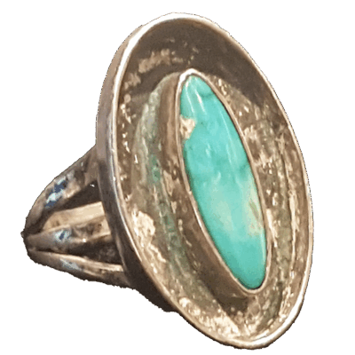 Zilveren ringen ingelegd met turquoise