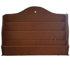 Vintage houten brievenhouder