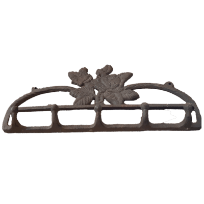 Gietijzeren wandhaak met rozen