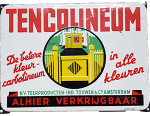 Emaille reclamebord Tencolineum
