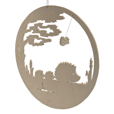 Houten kerstornament