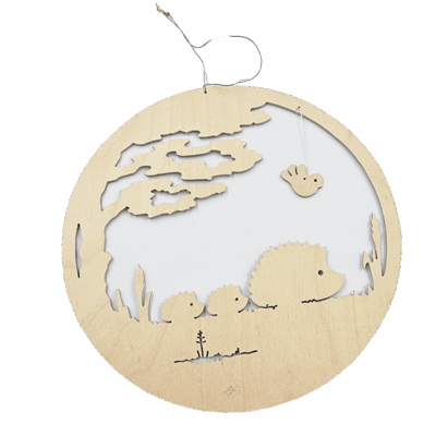 Houten kerstornament