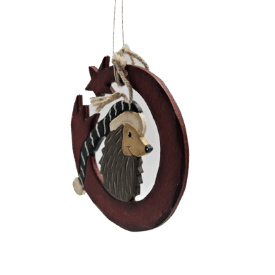 Houten kerstornament