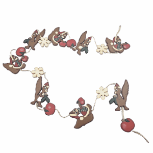 Lange houten kerstslinger