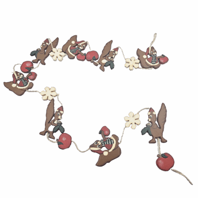 Lange houten kerstslinger