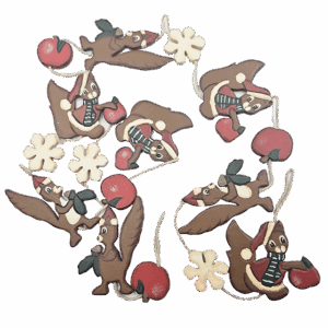 Lange houten kerstslinger