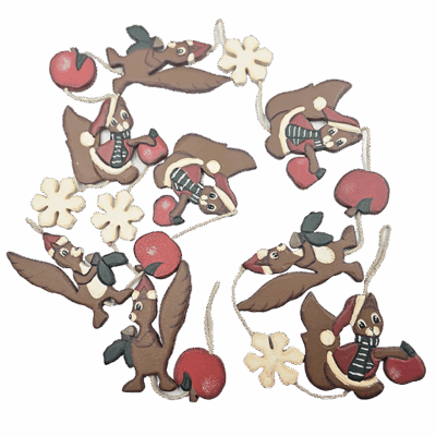 Lange houten kerstslinger